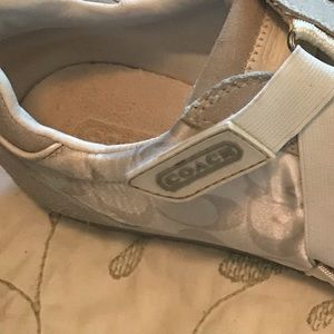 White & Grey COACH kicks.